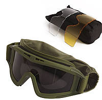 Тактические защитные очки,маска Daisy Олива со сменными линзами / Панорамные незапотевающие-PeremogaUA