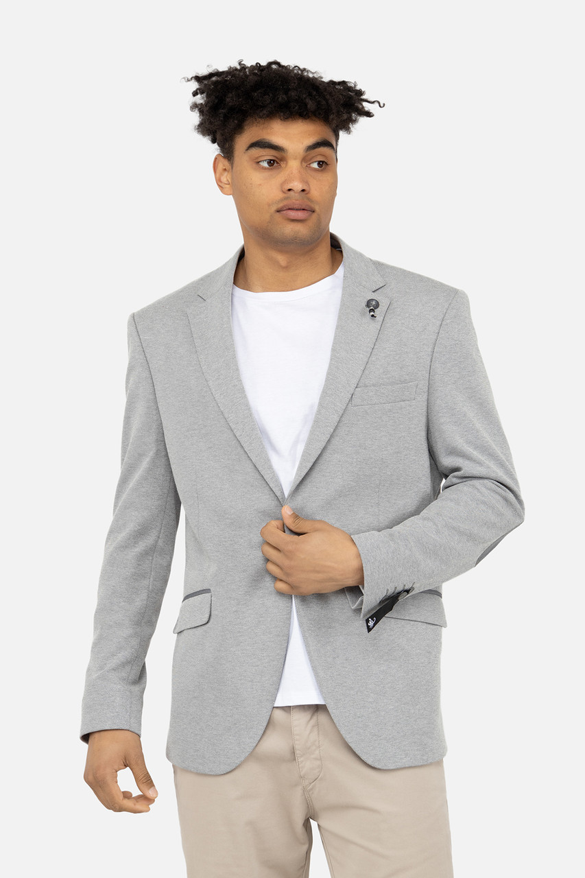Чоловічий піджак колір сірий ЦБ-00245641