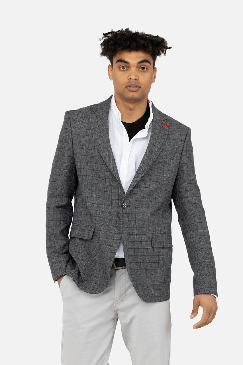 Чоловічий піджак колір темно-сірий ЦБ-00245642