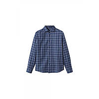 Рубашка Mango camisa slim fit cuadros ventana azul celeste, оригинал. Доставка от 14 дней
