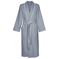 Мужской халат из вафельной ткани Люкс Ярослав, Серый, M/L
