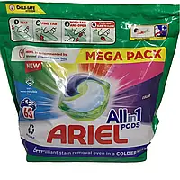 Гель-капсулы для стирки Ariel Color All in 1 Pods MEGA PACK 63шт.