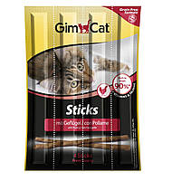 Gimpet Лакомство для кошек GimCat Sticks Poultry, 4 шт KC, код: 6969343