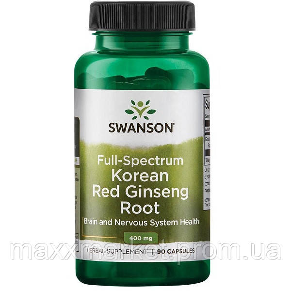 Комплекс для профилактики нервной системы Swanson Korean Red Ginseng Root 400 mg 90 Caps ZR, код: 8124886 - фото 1 - id-p2178509109