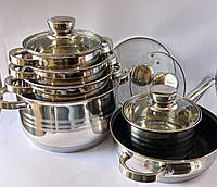 Набор посуды с нержавейки Bachmayer 12 предметов BM-1202