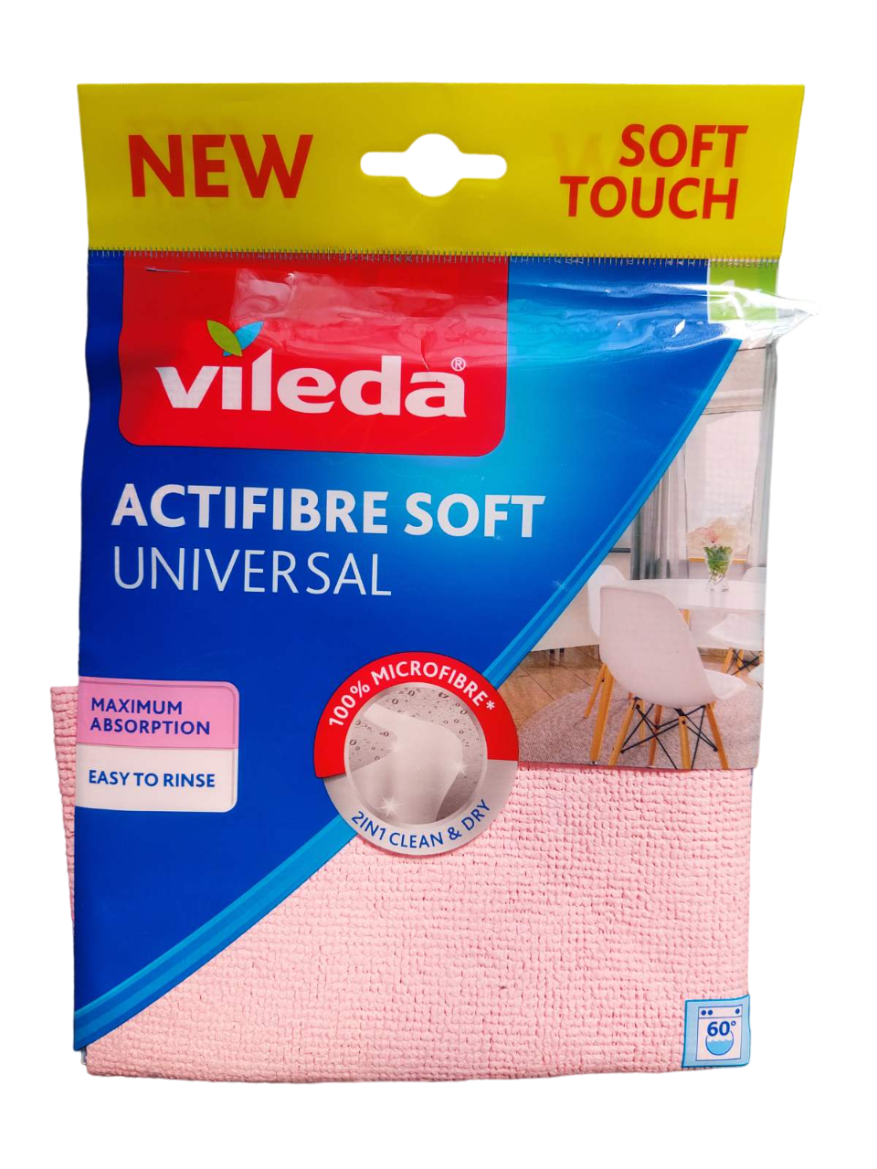 Серветка Актіфайбер з мікрофіброю (ActiFibre), 1 шт, VILEDA