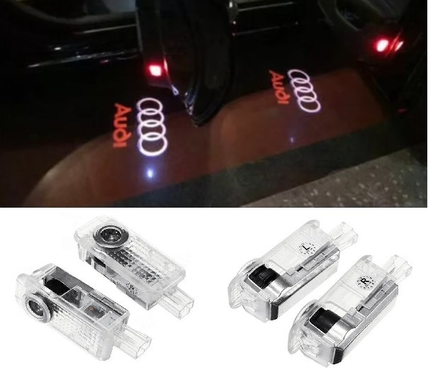 Підсвітка дверей з логотипом Аудіо Audi E-tron, A4L (17-19) A7 (12-19), A8 (11-) Q3 (12-) Q5L Q7 A6L 2 шт.