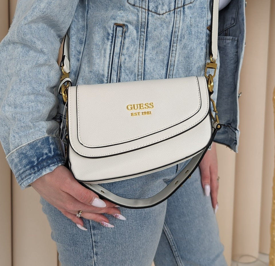 Сумка жіноча Guess dream седло біла