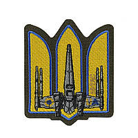 M-Tac нашивка Тризуб UA-Wing (вишивка) Ranger Green ll
