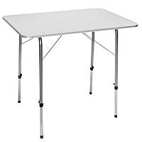 Стіл розкладний кемпінговий 80x60 см Adjustable Height Grey 1405505 Bo-Camp DAS301455