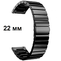 Стальной браслет для для Смарт часов 22 mm Black