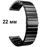 Сталевий браслет для Смарт годинників 22 mm Black