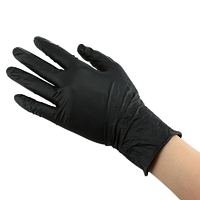 Перчатки нитриловые черные для мастеров S / M