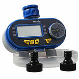 Автоматичний таймер для крапельного поливання таймер поливання aqualin 2 лінії поливання рослин, фото 7