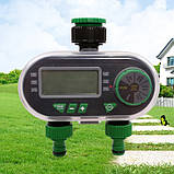 Автоматичний таймер для крапельного поливання таймер поливання aqualin 2 лінії поливання рослин, фото 9