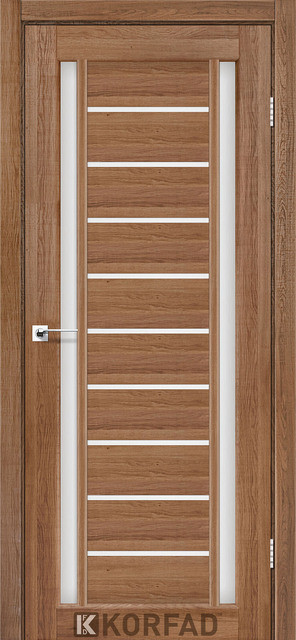 Двері міжкімнатні Корфад/ Korfad VLD-03 Дуб браш (скло сатин), фото 1