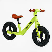 Дитячий велобіг "Corso Monte" 12 дюймів (надувні колеса, рама та вилка з нейлону) SQ-05877 Зелений