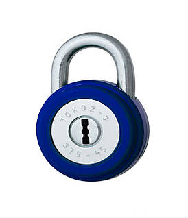 Замок навісний TOKOZ 375/45 3KEY TK1 15мм 7мм синій