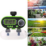 Автоматичний таймер для крапельного поливання таймер поливання aqualin 2 лінії поливання рослин, фото 2