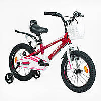 Велосипед двухколесный Corso Tayger (алюминиевая рама, дополнительные колёса, сборка 85%) TG-10258 Розовый