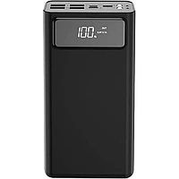 Внешний портативный аккумулятор PowerBank XO Повербанк 30000 mAh digital display mobile PR123 Black