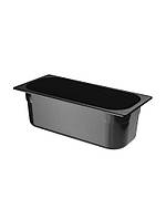 Кювета для морозива з полікарбонату — чорна, 5 л, 165х120х360 мм