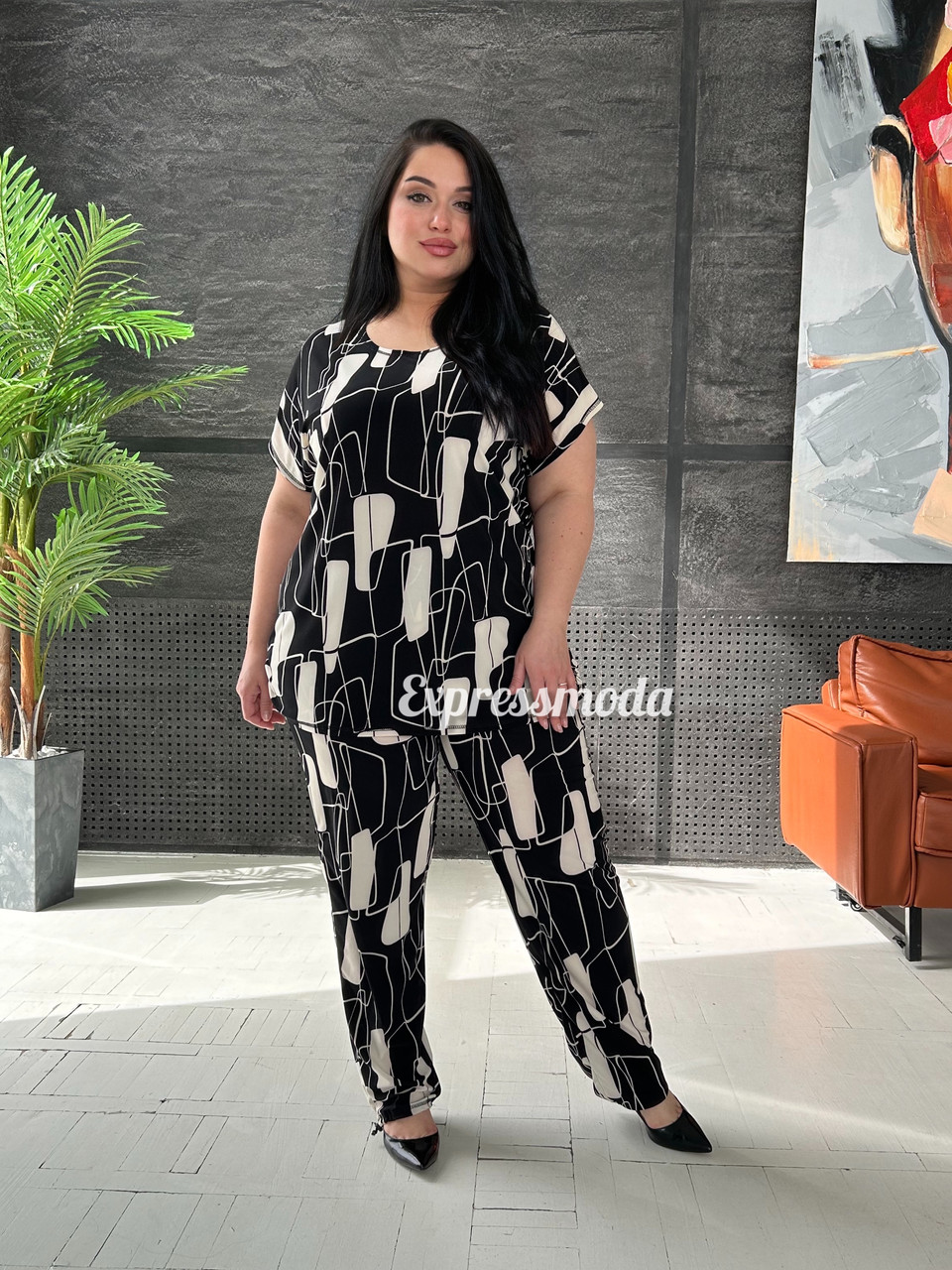 Костюм із брюками кольоровий Манго