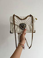 Женская сумочка дольче габбана белая Dolce & Gabbana изысканная молодёжная сумка через плечо