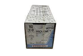 Хірургічна нитка Ethicon Пролен (Prolene) 9/0, довжина 13 см, кільк. голка 4,7 мм, W2780