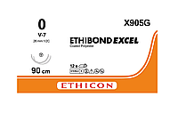 Хирургическая нить Ethicon Этибонд Эксель (Ethibond Excel) 0, 2шт. по 90 см, кол-реж. игла 26 мм, X905G