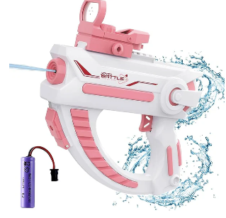 Водяний пістолет на акумуляторі з прицілом Water Space Gun "CY 002" рожевий