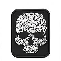 M-Tac нашивка Viking Skull PVC Black/White ll