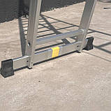 2-х секційна драбина 6 метрів складна, алюмінієва драбина 12 сходин, фото 7