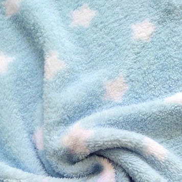 Велсофт з принтом дитячий зірочки блакитний