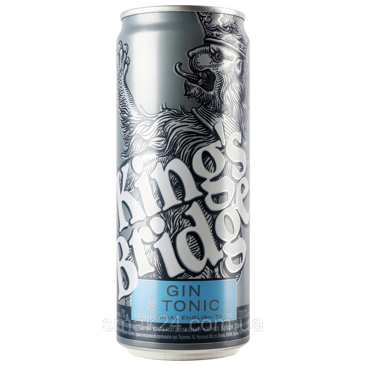 Напій слабоалкогольний King's Bridg Gin&Tonic 7% 500мл Україна