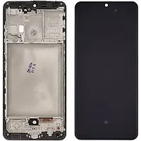 Дисплей для Samsung A315/А31 2020 (GH82-22761A) модуль (экран,сенсор) с рамкой, сервисный оригинал, Черный