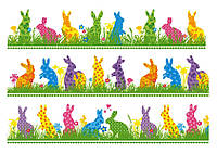 Вафельная картинка Пасхальные кролики