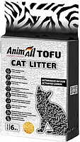 Наповнювач для котячого туалету AnimAll Tofu (Тофу) з активованим вугіллям 2.6 кг / 6 л