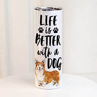 Термочашка с принтом Life is better with a dog 650 мл (TER_24A049)