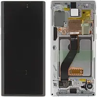 Дисплей для Samsung N970/Note 10 (GH82-20818C) модуль (экран,сенсор) с рамкой, сервисный оригинал, Silver