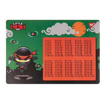 Підкладка для столу "Ninja" таблиця множення зелений 492252