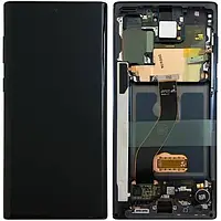Дисплей для Samsung N970/Note 10 (GH82-20818A) модуль (экран,сенсор) с рамкой, сервисный оригинал, Черный