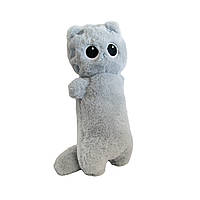 М'яка іграшка Сірий кіт "Лупочко" 40 см подушка іграшка кошеня для сну антистрес кіт батон (F-S)