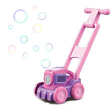 Каталка з мильними бульбашками (генератор бульбашок) "Газонокосарка" РОЖЕВА арт. 26061