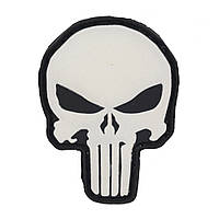 M-Tac нашивка Punisher PVC Black/White