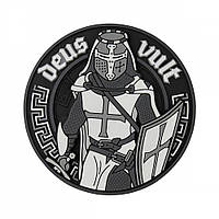 M-Tac нашивка Deus Vult 3D PVC Black/White ll