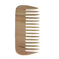 Деревянная расческа для волос 12 см редкие зубы