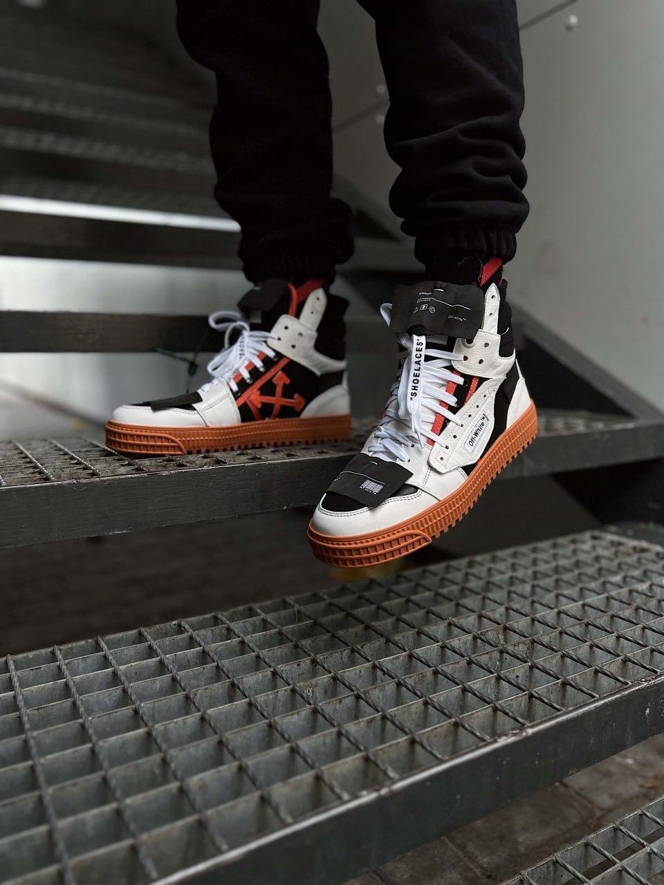 Кросівки чоловічі чорно-білі OFF-WHITE 3.0 Off Court Calf Leather Black White Gum (15980)