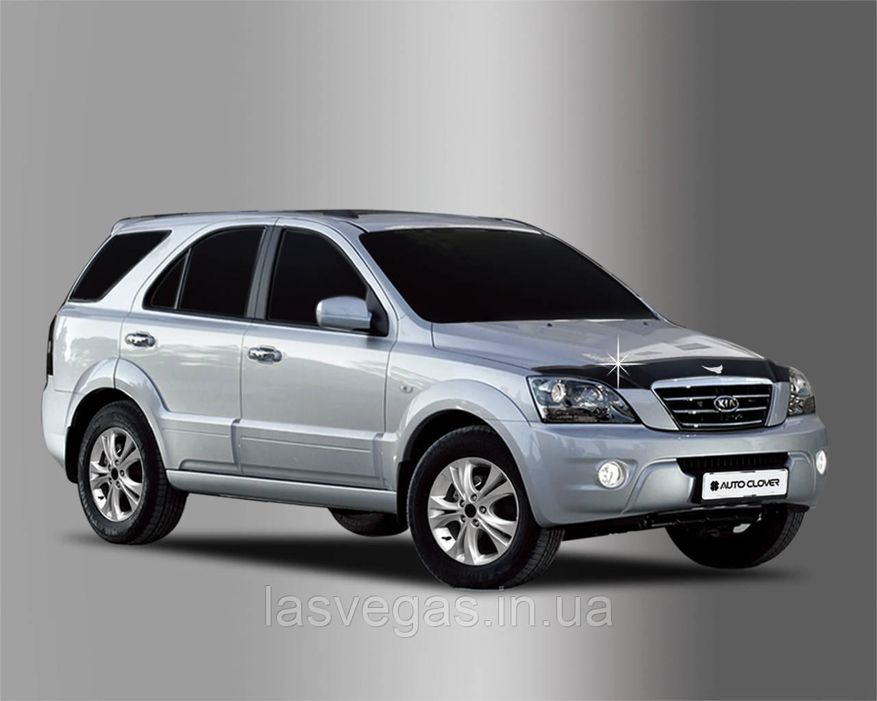 Дефлектор капота, мухобойка Kia Sorento 2002-2009 (Autoclover/Південна Корея), фото 1