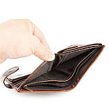 Чоловічий гаманець із натуральної шкіри. Шкіряний гаманець чоловічий портмоне зі шкіри Чорний, фото 10